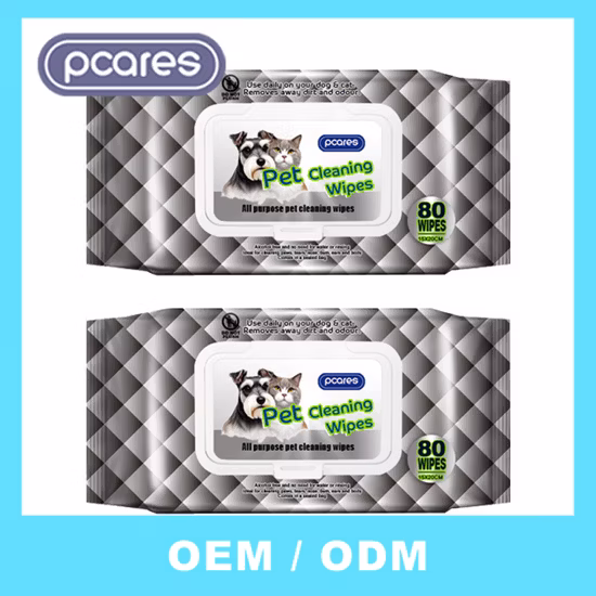 18*18cm Top New Design 40GSM Hot Sell High Quality Competitive Price Pet Wet Wipe