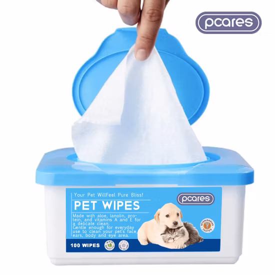 18*18cm Top Neues Design 40GSM Heißer Verkauf Hochwertiges, wettbewerbsfähiges Preis-Haustier-Feuchttuch