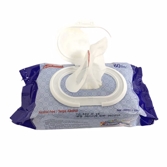 China Custom 40g Gewicht 80 Stück Umweltfreundliche natürliche kompostierbare Wassertücher für Babys Bio-biologisch abbaubare Baby-Feuchttücher aus Bambus